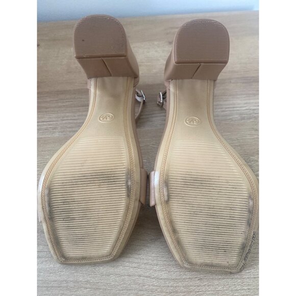 Ankle Strap Block Heel Sandals In Nude Tan By A New Day Size 6.5 - Picture 6 of 7